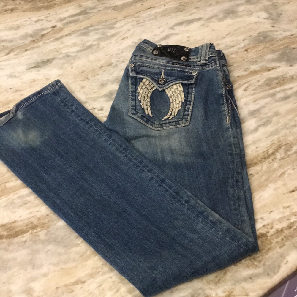 Miss Me distressed embellished Jeans. Size 27.